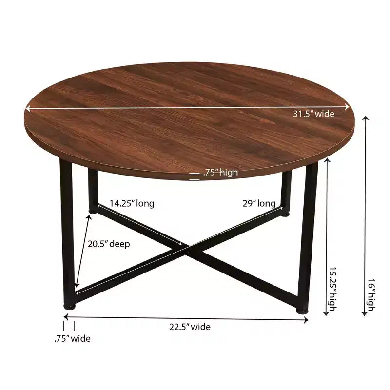 Table basse ronde Jamestown de Household Essentials