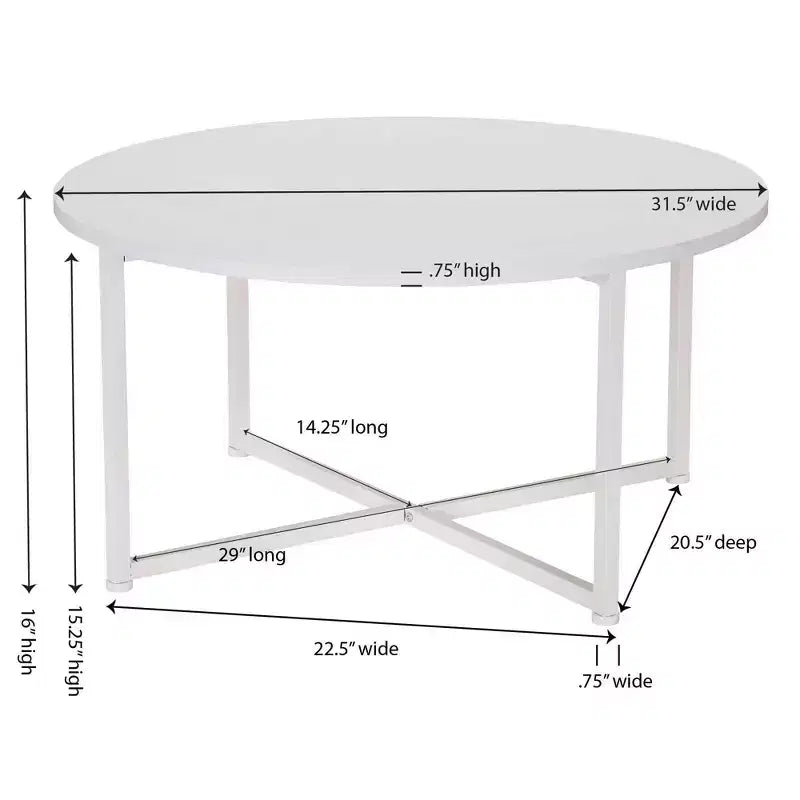 Table basse ronde Jamestown de Household Essentials