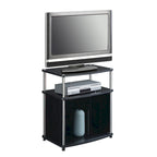Meuble TV en verre, simple, 26 po, Noir/Blanc/Cerisier/Gris patiné/Bouleau imitation