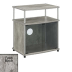 Meuble TV en verre, simple, 26 po, Noir/Blanc/Cerisier/Gris patiné/Bouleau imitation
