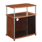 Meuble TV en verre, simple, 26 po, Noir/Blanc/Cerisier/Gris patiné/Bouleau imitation