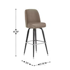 Emma et Oliver - Lot de 2 tabourets de bar en métal avec siège baquet pivotant