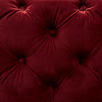 Ottoman en velours bordeaux / rose / beige / bleu / gris avec pieds dorés – Siège simple