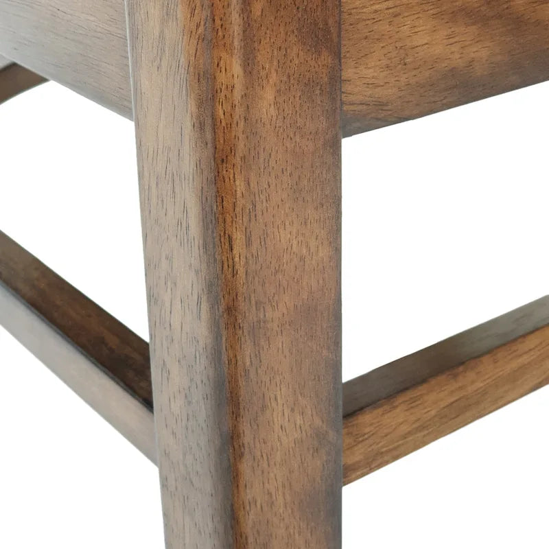 Chaise de salle à manger Antique Brown / Matte Black Ladder Back, lot de 6