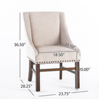 Fauteuil d'appoint rembourré marron naturel, assise courte, simple