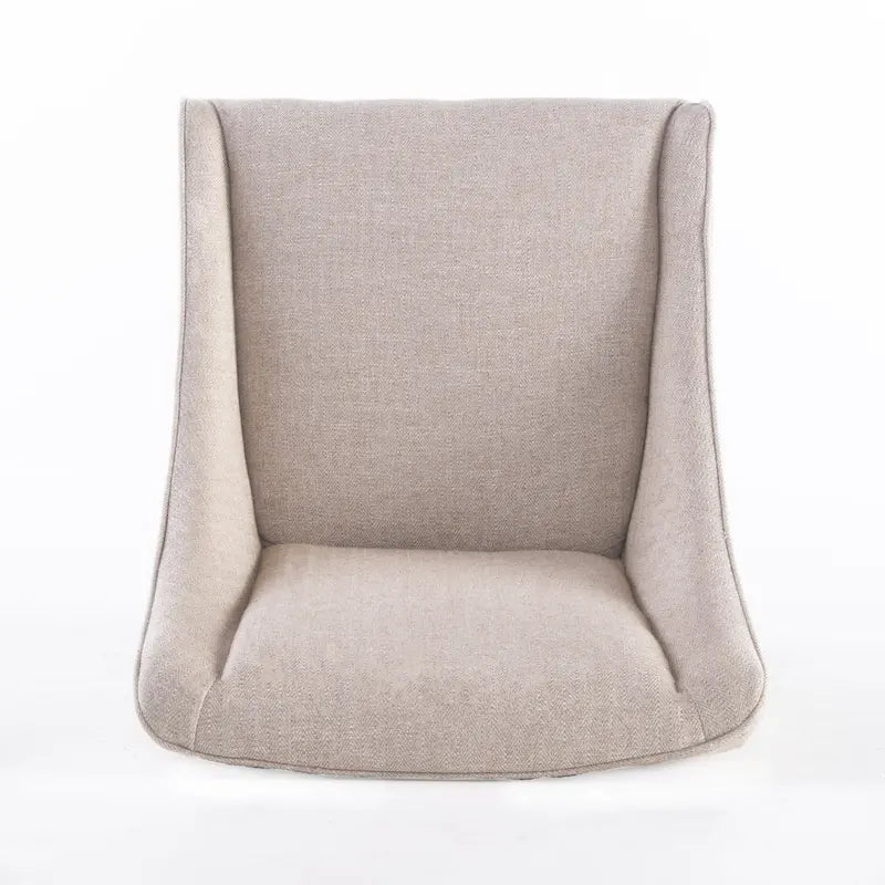 Fauteuil d'appoint rembourré marron naturel, assise courte, simple