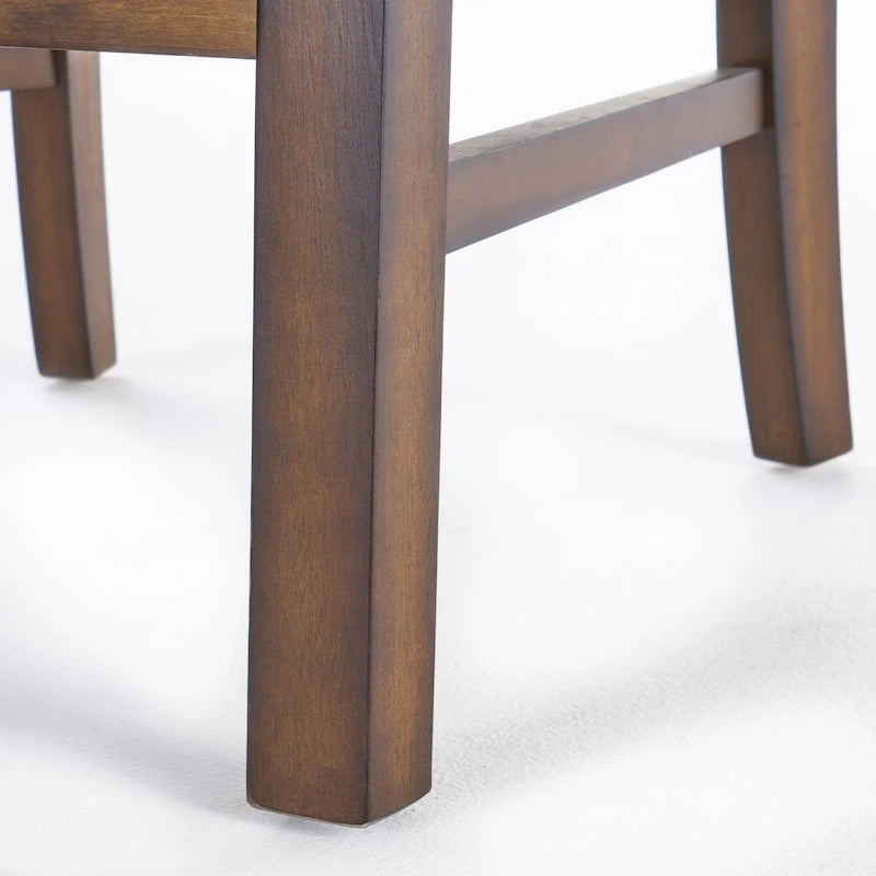 Fauteuil d'appoint rembourré marron naturel, assise courte, simple