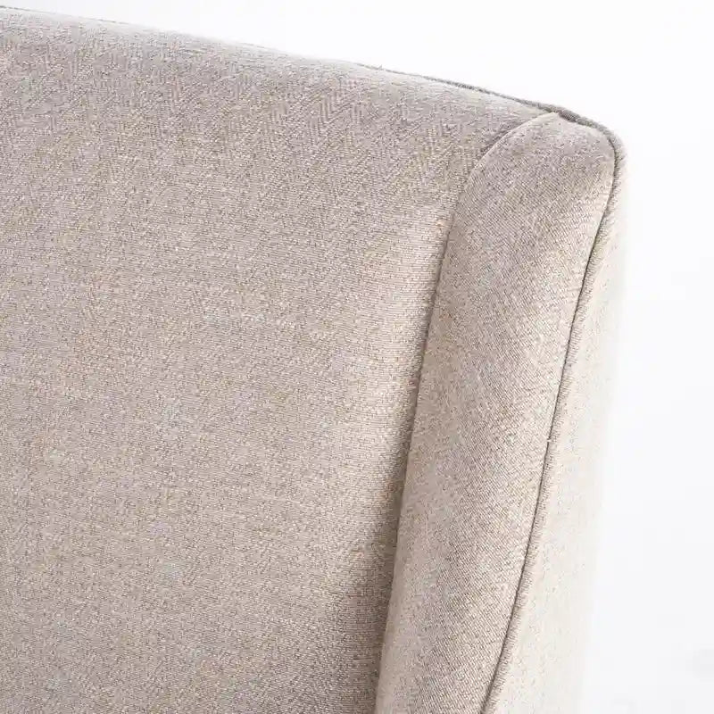 Fauteuil d'appoint rembourré marron naturel, assise courte, simple