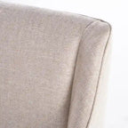 Fauteuil d'appoint rembourré marron naturel, assise courte, simple