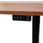 Bureau debout compact électrique programmable à deux niveaux Stand Up Desk Store (cadre blanc/plateau bouleau, 122 cm de large)