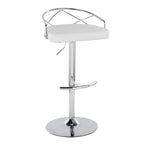 Lot de 2 tabourets de bar réglables – Velours/Similicuir, Métal Or/Chrome