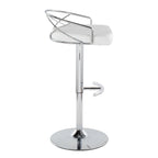 Lot de 2 tabourets de bar réglables – Velours/Similicuir, Métal Or/Chrome