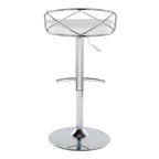 Lot de 2 tabourets de bar réglables – Velours/Similicuir, Métal Or/Chrome