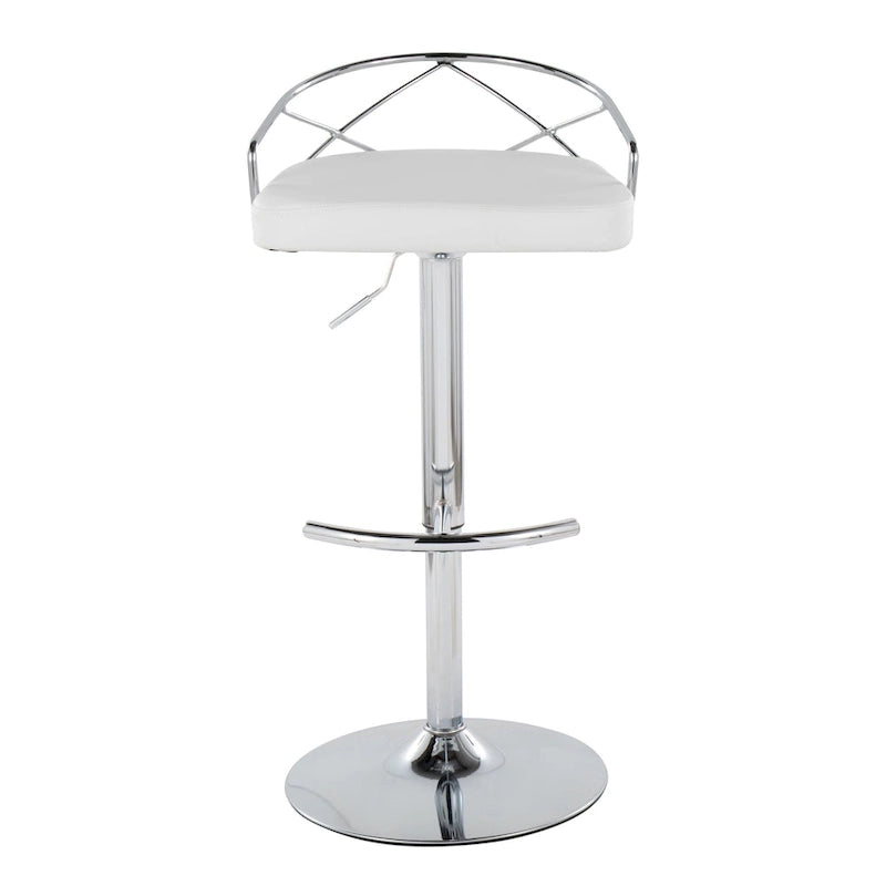 Lot de 2 tabourets de bar réglables – Velours/Similicuir, Métal Or/Chrome