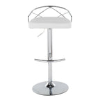 Lot de 2 tabourets de bar réglables – Velours/Similicuir, Métal Or/Chrome