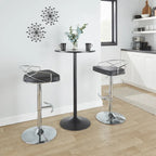 Lot de 2 tabourets de bar réglables – Velours/Similicuir, Métal Or/Chrome