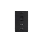 Commode en bois 5 tiroirs – Noir / Blanc, 1 personne