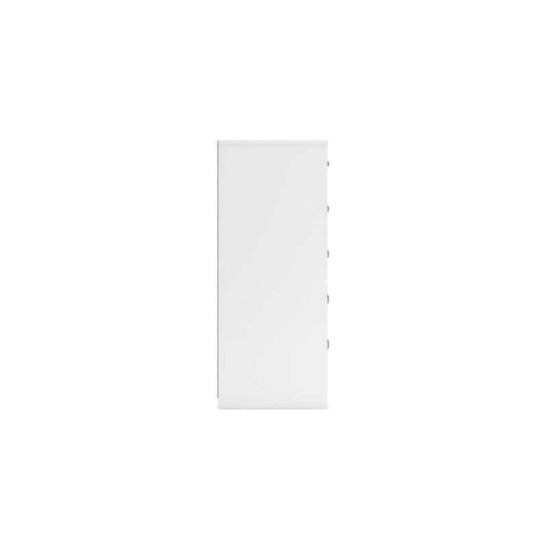 Commode en bois 5 tiroirs – Noir / Blanc, 1 personne