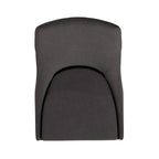 Chaise de salle à manger à dossier en tonneau gris foncé/gris/bleu/rouge, pieds en chêne, lot de 2