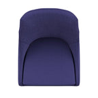 Chaise de salle à manger à dossier en tonneau gris foncé/gris/bleu/rouge, pieds en chêne, lot de 2