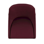 Chaise de salle à manger à dossier en tonneau gris foncé/gris/bleu/rouge, pieds en chêne, lot de 2