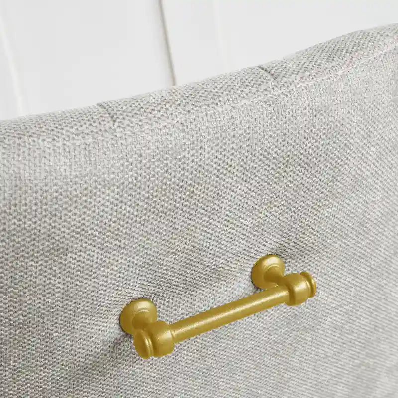 Fauteuil d'appoint rembourré beige/jaune/gris avec pieds en métal, une place