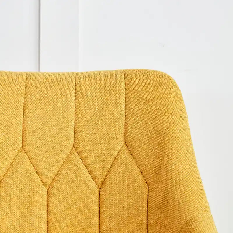 Fauteuil d'appoint rembourré beige/jaune/gris avec pieds en métal, une place