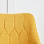 Fauteuil d'appoint rembourré beige/jaune/gris avec pieds en métal, une place
