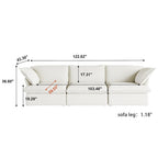Ensemble de canapé d'angle en velours beige / blanc / noir, 4 pièces