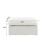 Ensemble de canapé d'angle en velours beige / blanc / noir, 4 pièces