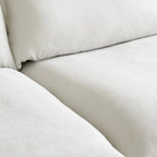 Ensemble de canapé d'angle en velours beige / blanc / noir, 4 pièces