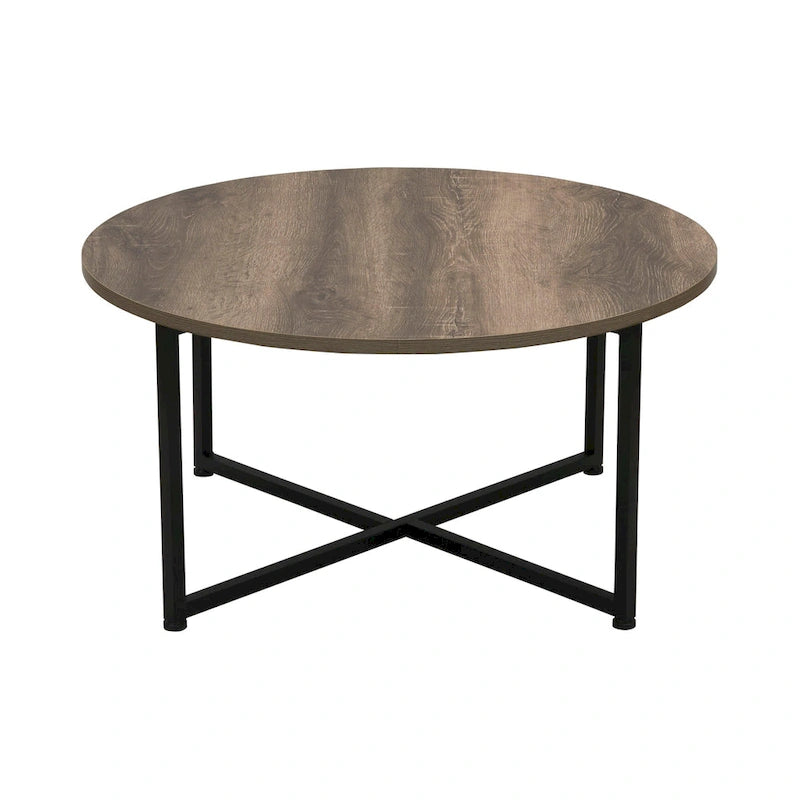 Table basse ronde multicolore, cadre en acier, pour 1 personne, 80 cm de diamètre