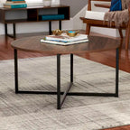 Table basse ronde multicolore, cadre en acier, pour 1 personne, 80 cm de diamètre