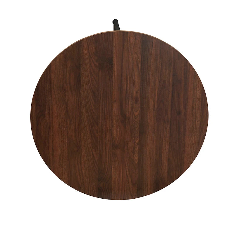 Table basse ronde multicolore, cadre en acier, pour 1 personne, 80 cm de diamètre