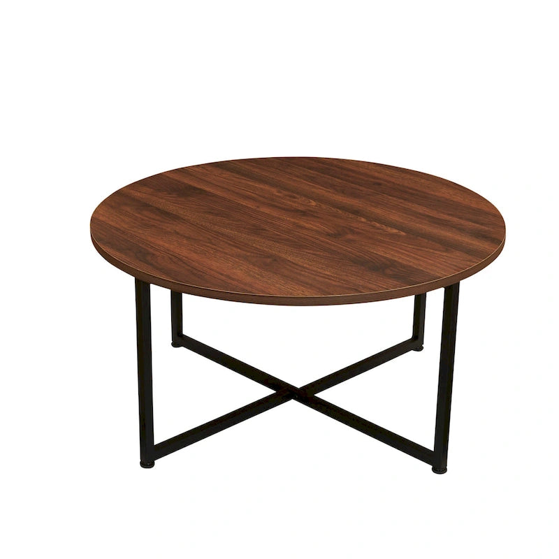 Table basse ronde multicolore, cadre en acier, pour 1 personne, 80 cm de diamètre