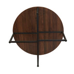 Table basse ronde multicolore, cadre en acier, pour 1 personne, 80 cm de diamètre