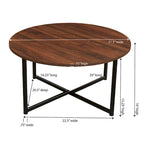 Table basse ronde multicolore, cadre en acier, pour 1 personne, 80 cm de diamètre