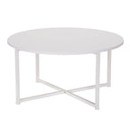 Table basse ronde multicolore, cadre en acier, pour 1 personne, 80 cm de diamètre
