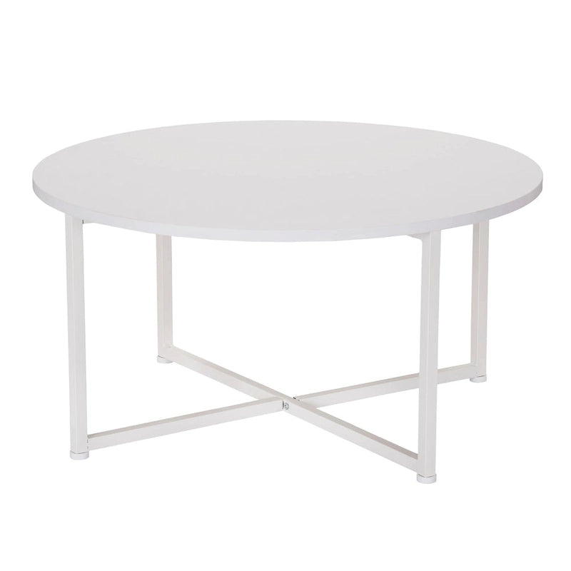 Table basse ronde multicolore, cadre en acier, pour 1 personne, 80 cm de diamètre