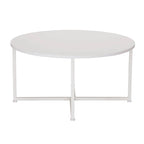 Table basse ronde multicolore, cadre en acier, pour 1 personne, 80 cm de diamètre