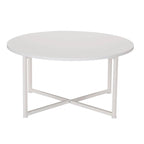 Table basse ronde multicolore, cadre en acier, pour 1 personne, 80 cm de diamètre