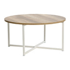 Table basse ronde multicolore, cadre en acier, pour 1 personne, 80 cm de diamètre