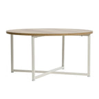 Table basse ronde multicolore, cadre en acier, pour 1 personne, 80 cm de diamètre