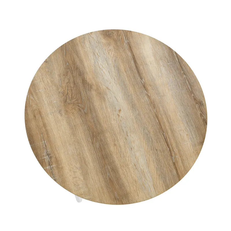 Table basse ronde multicolore, cadre en acier, pour 1 personne, 80 cm de diamètre