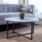 Table basse ronde multicolore, cadre en acier, pour 1 personne, 80 cm de diamètre