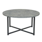 Table basse ronde multicolore, cadre en acier, pour 1 personne, 80 cm de diamètre
