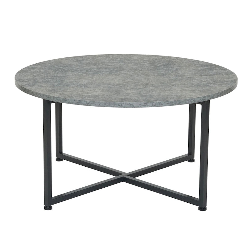 Table basse ronde multicolore, cadre en acier, pour 1 personne, 80 cm de diamètre