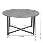 Table basse ronde multicolore, cadre en acier, pour 1 personne, 80 cm de diamètre