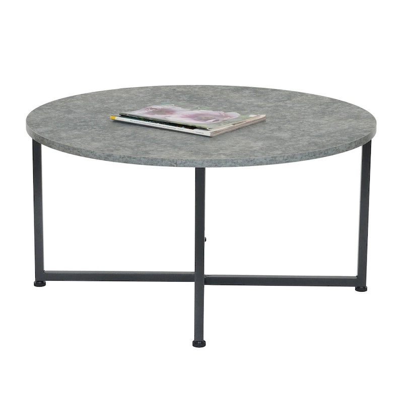 Table basse ronde multicolore, cadre en acier, pour 1 personne, 80 cm de diamètre