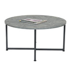 Table basse ronde multicolore, cadre en acier, pour 1 personne, 80 cm de diamètre